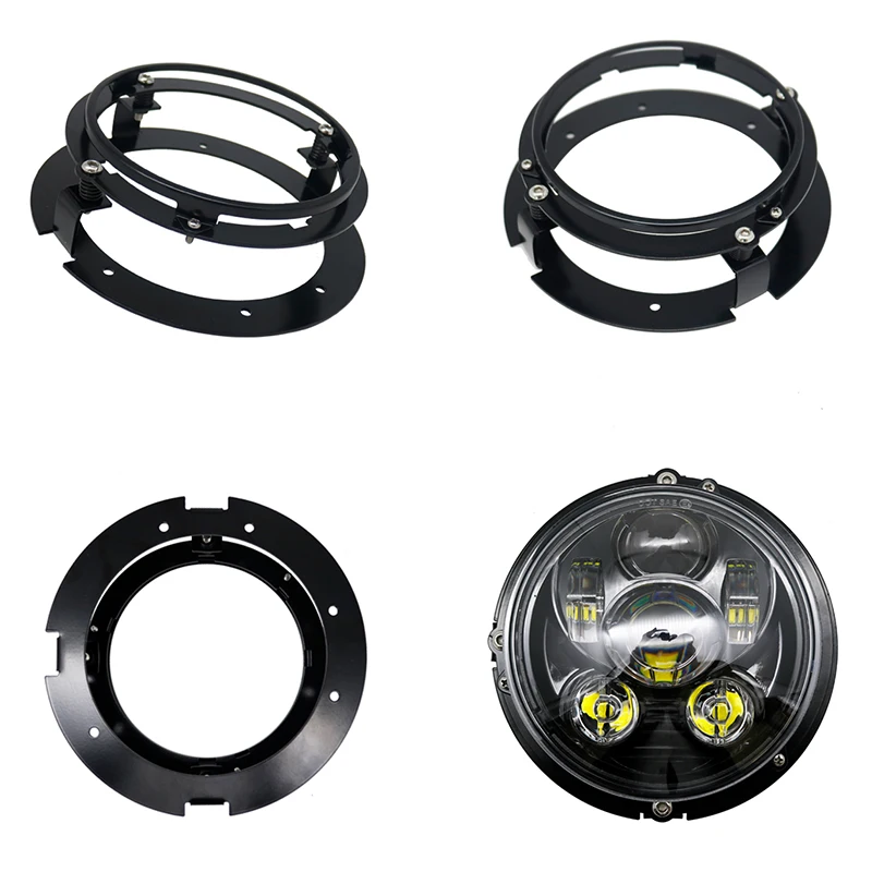 Motorcycle Auto Parts 5 3/4" 5.75 Inch Mounting Bracket Holder Ring For 5.75" Round Led Headlight Headlamp Car Motorbike Housing image 4