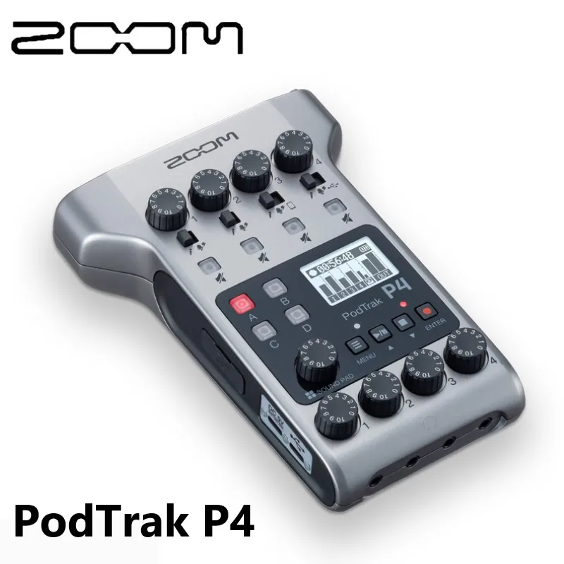 ZOOM Podtrak P4 Portable Professional Four Mic-Input Recording Interview Audio Podcast Recorder