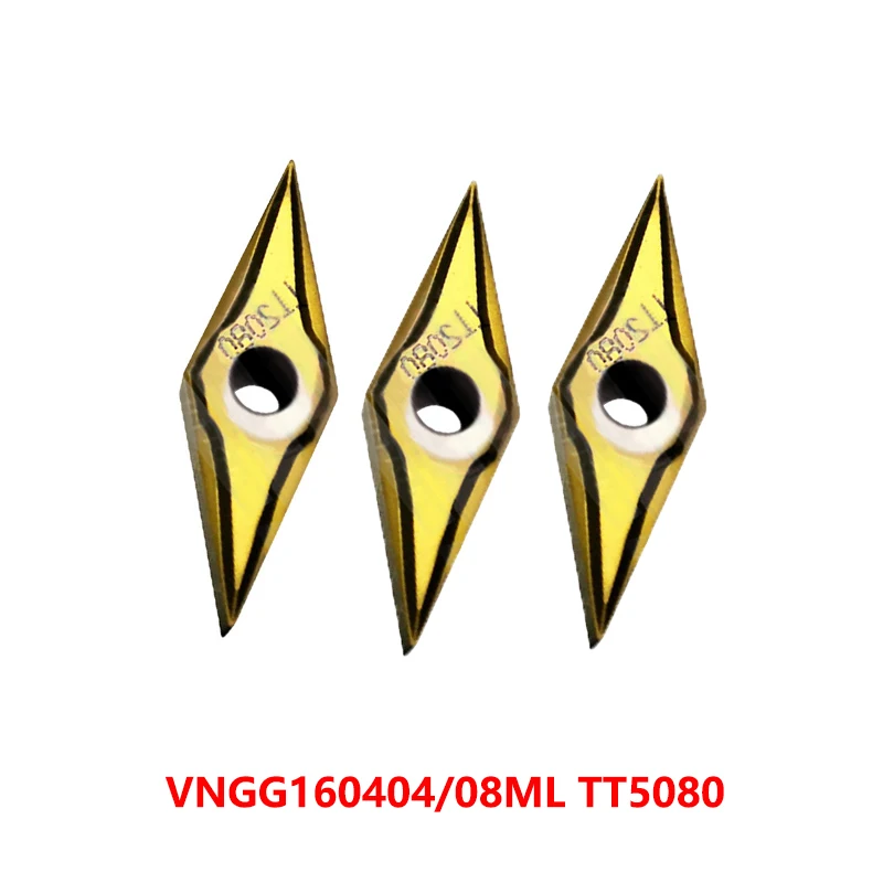 

VNGG160404 VNGG160408 ML TT5080 VNGG Carbide Inserts for Stainless Steel Lathe Cutter Tunring Tool CNC Cutting 10pcs Original