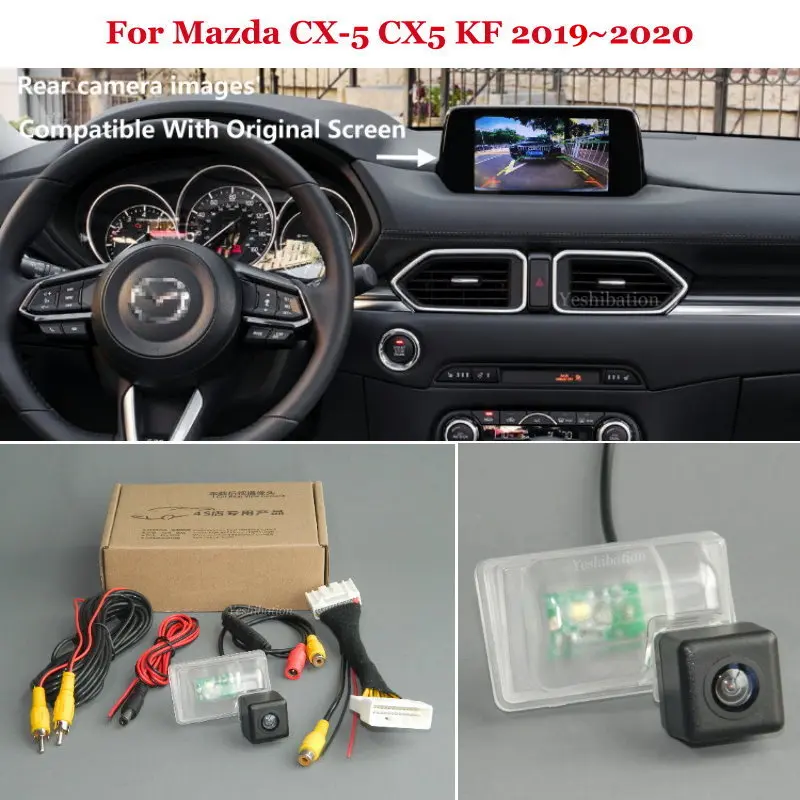 Car Rear View Back Up Reverse Camera Sets For Mazda CX-5 CX 5 CX5 KF 2019 2020 - HD Night Vision RCA & Original Screen