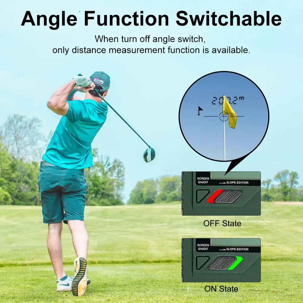 Huepar Télémètre Laser Télescope 1000M Télémètre Laser Golf Chasse Mesureur Laser Ruban Pour Mesurer Sports Roulette