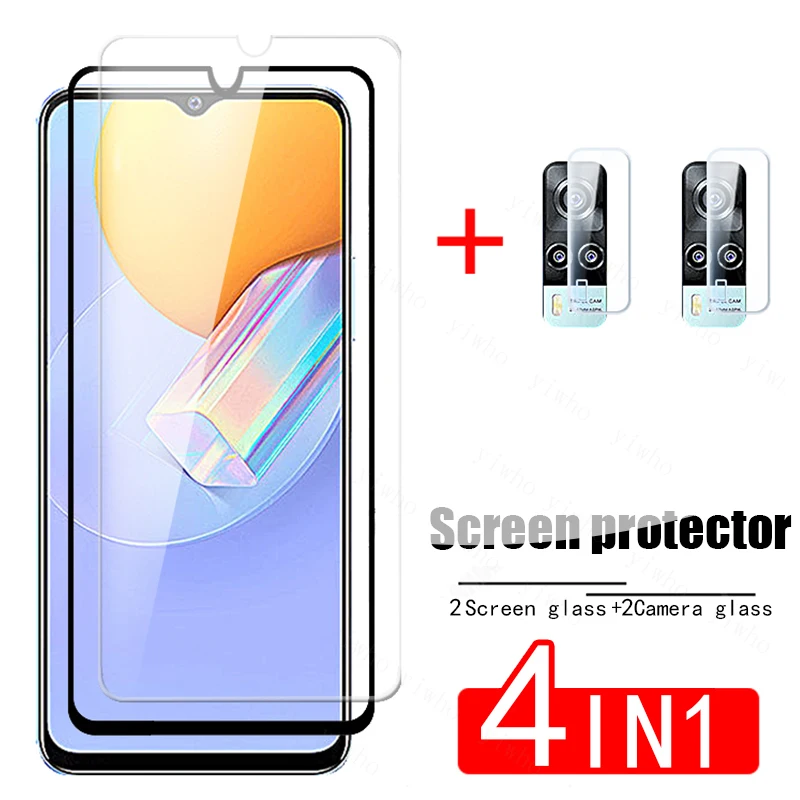 

Glass on For Vivo Y31 Glass for Vivo Y51 Tempered Glass Protective Screen Protector for Vivo Y70 Y50 Y30 Y20 V20 SE Lens Glass