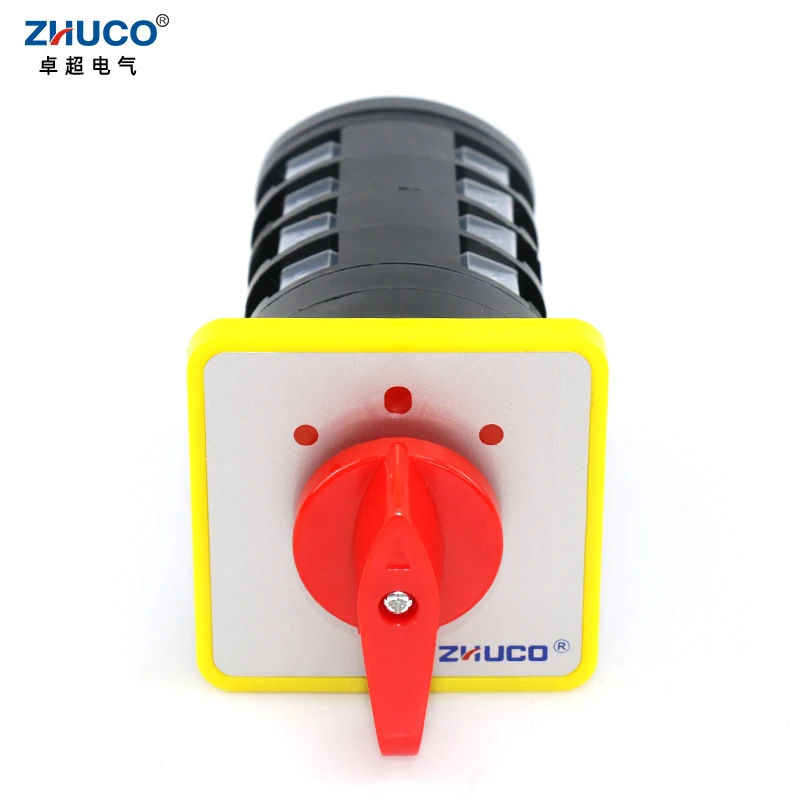 

ZHUCO LW5D-16/5.5S.4 16A Three Position Four Pole Electric Rotary Panel Mount Selector Control Changeover Cam Switch