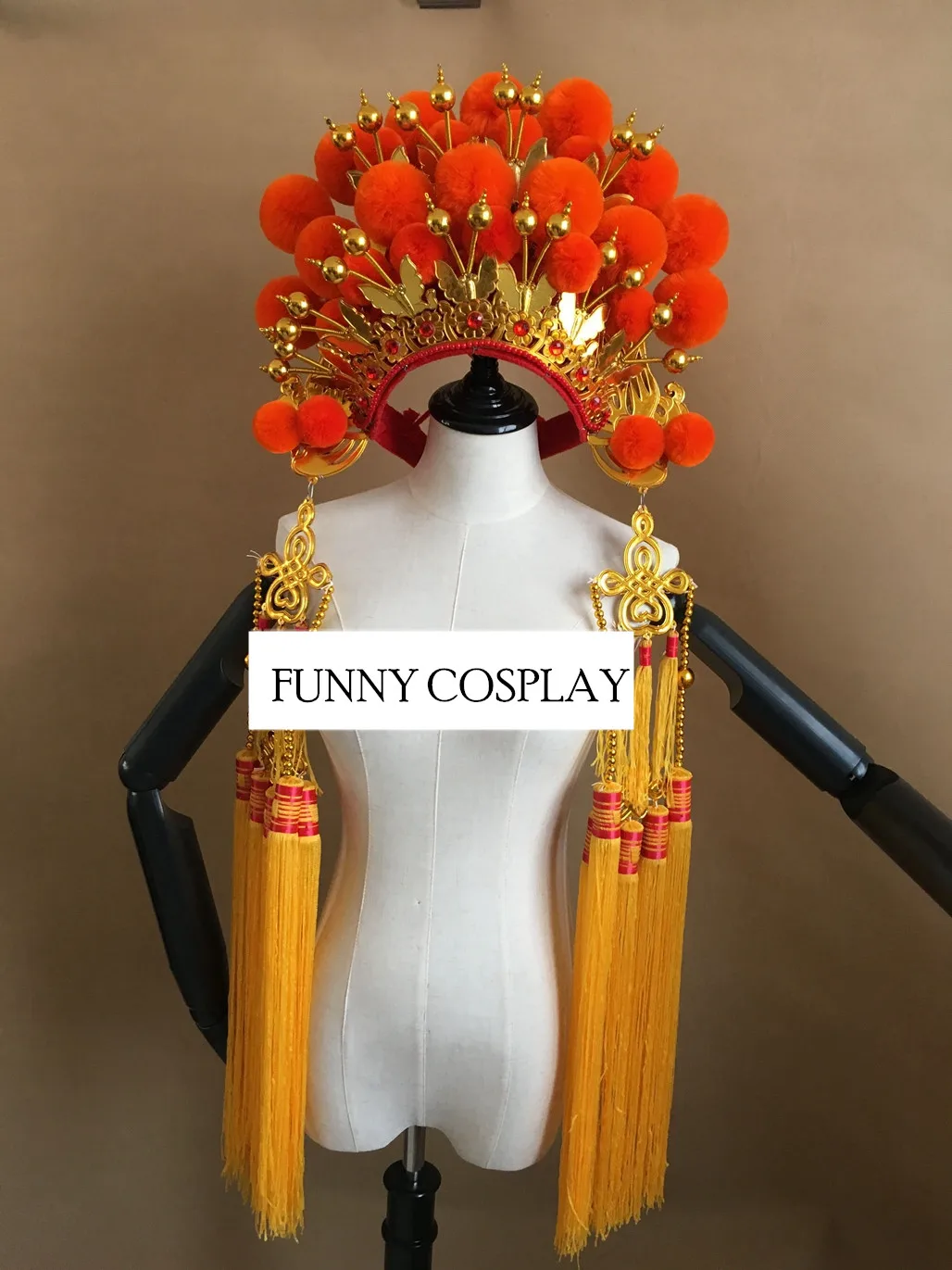 13 Colors Pompon Chinese Opera Hats Adults Drama Hat With Bobbles Festival Headdress Halloween Funny Party Tassel Cap