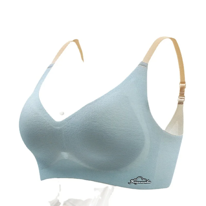 

2021 spring and summer new comfortable and breathable thin cup no trace gather no sense maintenance underwear bra tube