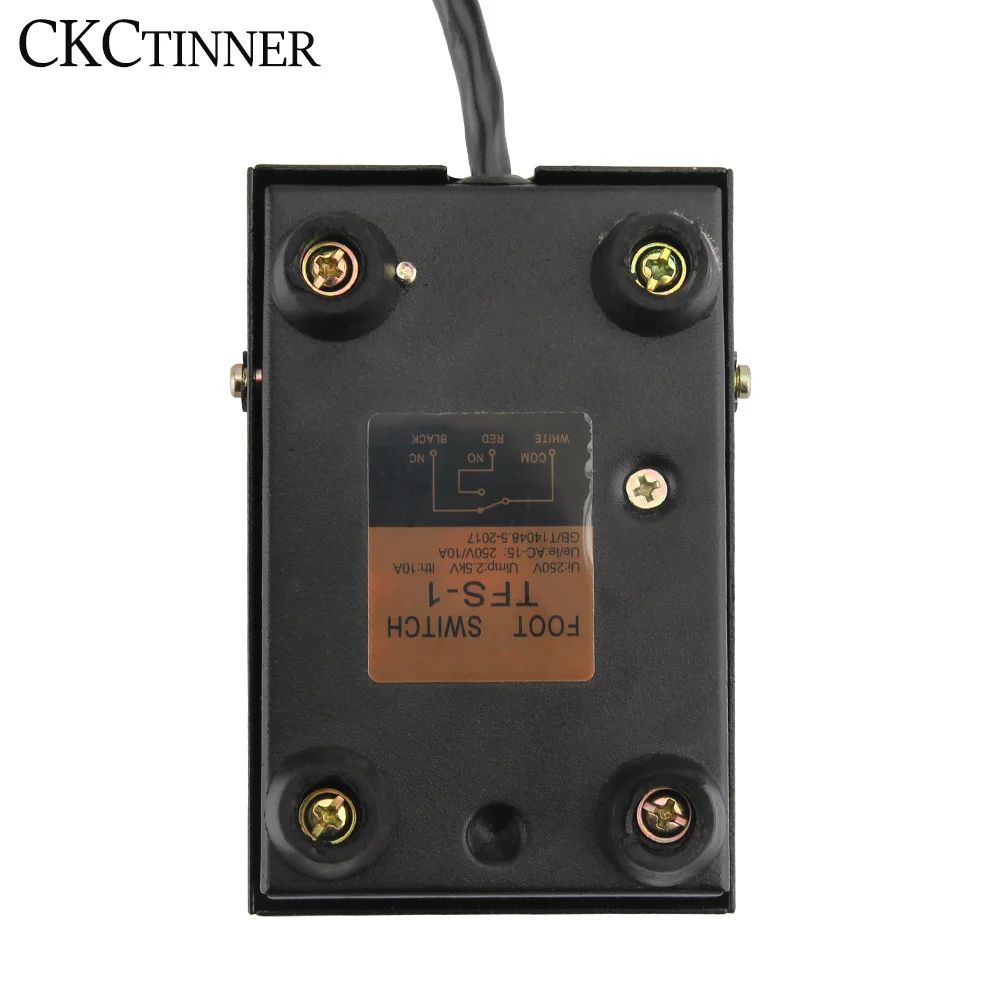 1pcs TFS-1 unit foot switch controller SPDT 1 pedal switch with automatic reset line 2M and 16cm Two wire gauges