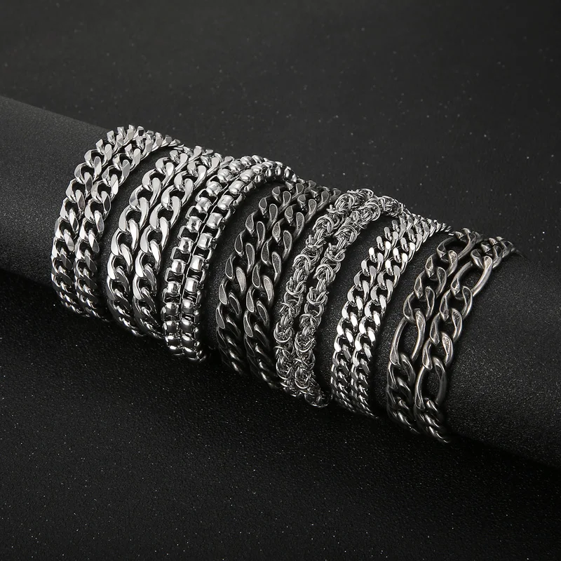 Kalen O-förmigen Kette Link Großhandel Einfache Retro Stil männer Edelstahl Zarte Halskette Schmuck – Detail 17