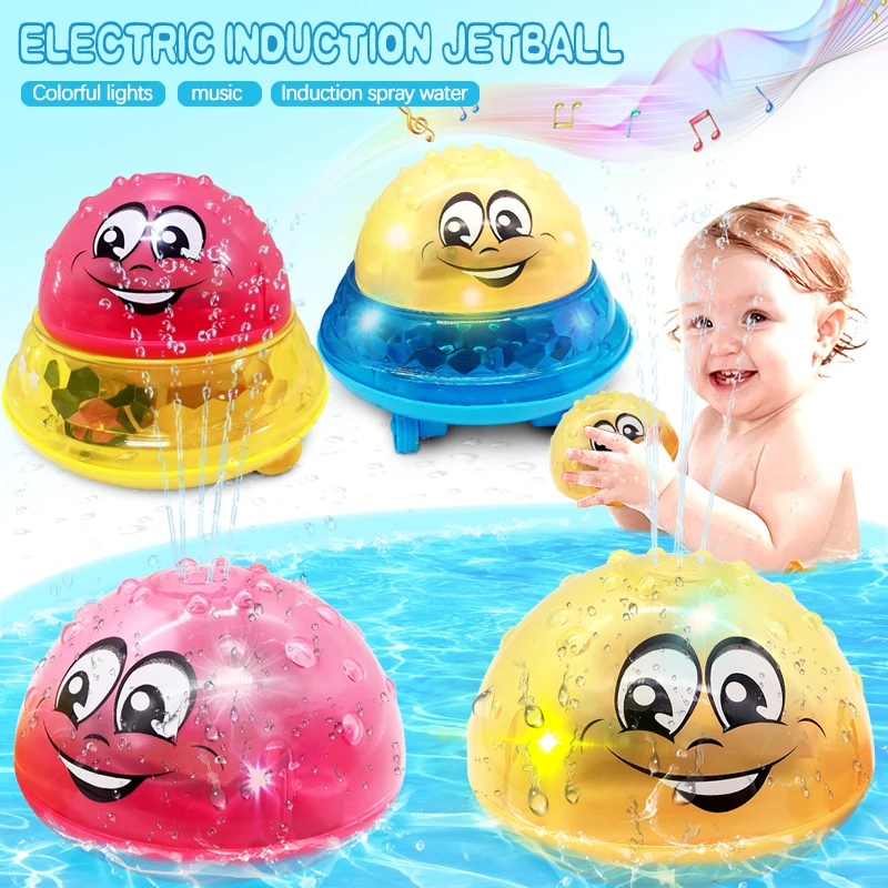 Baby Bath Toys Water Spray Rotate With Light Music Shower Pool Toddler Swimming Party Bathroom LED Light Bathing Childen Toys