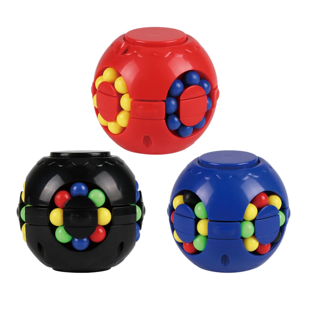 Stress Relief Cube Children's Educational Little Magic Bean Creative Magic Cube Fingertip Gyroscope Toys For Boy Girl J0581