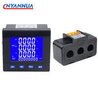 Multifunction Power Meter Three-Phase LCD Display 3P3W RS485 Communication 96*96 Power AC220V 40~65Hz