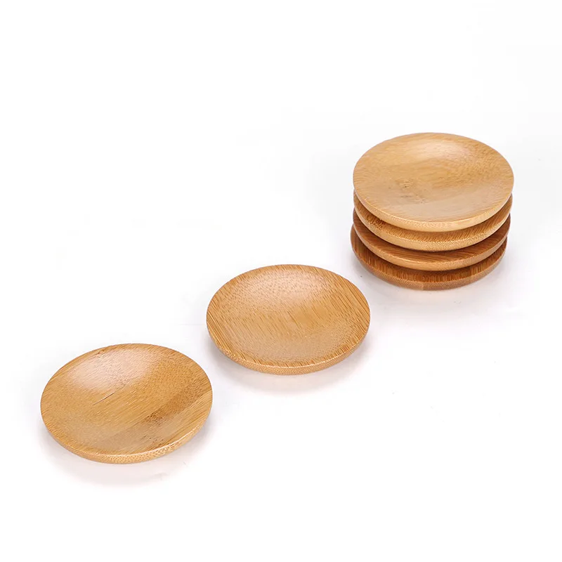 2pcs/set Bamboo Coaster Drink Coffee Tea Cup Mat Placemats Tea Cup Holder Tableware Kitchen Kung Fu Tea Accessories