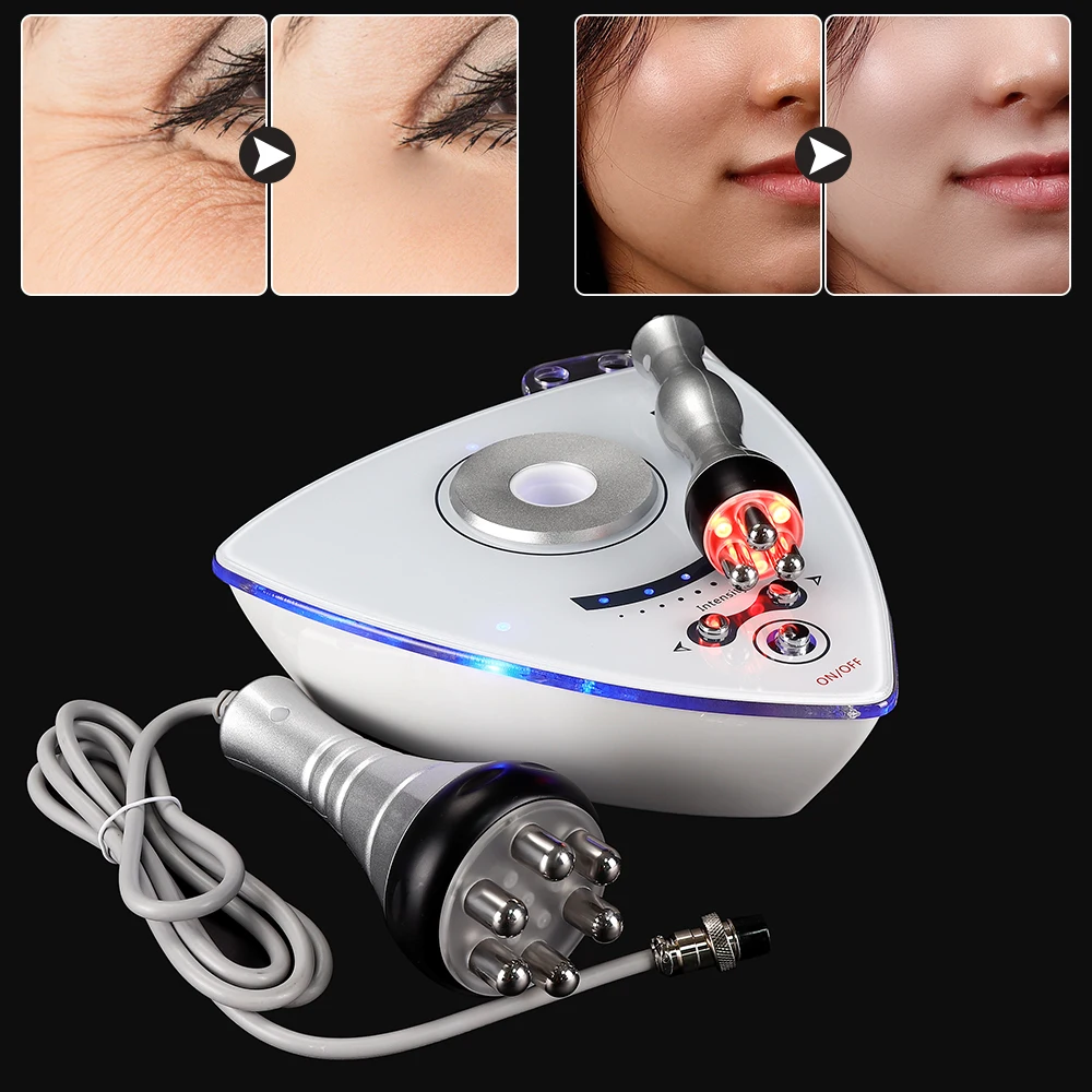 3MHz RF Radio Frecuencia 2 cabezas máquina de elevación Facial cuerpo cara masajeador eliminación de arrugas piernas Butt cintura dispositivo de