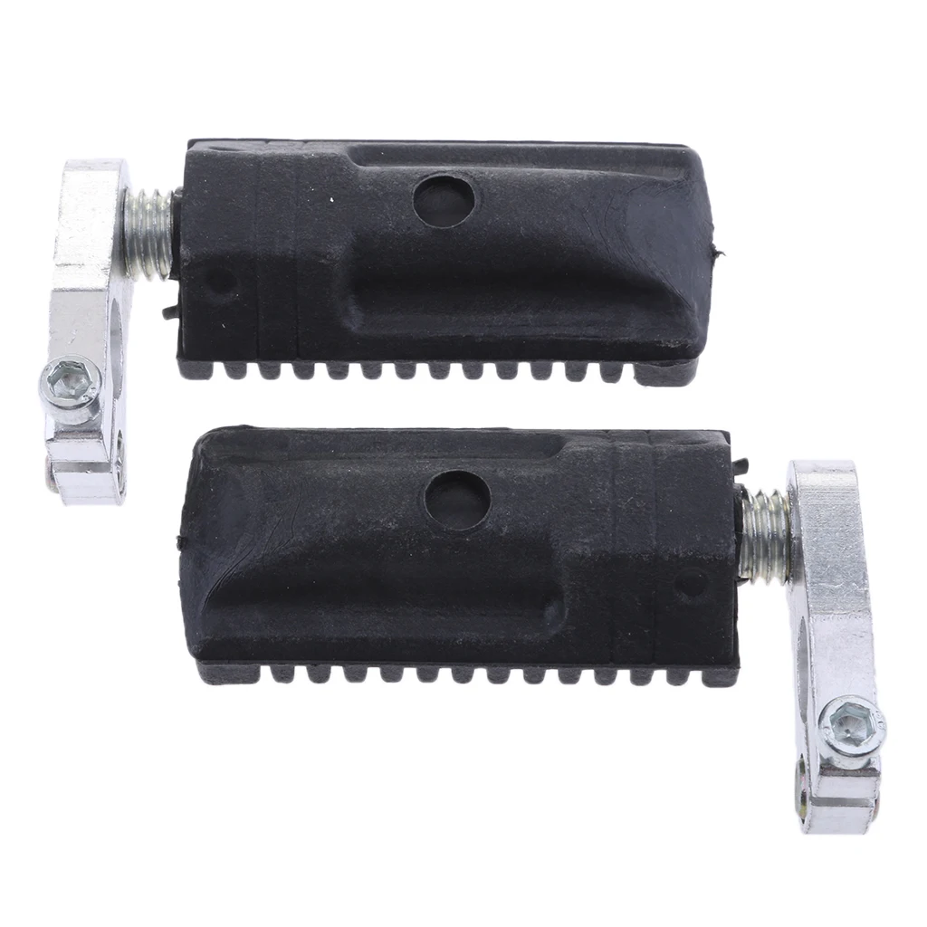 2x Iron Motorcycle Front Foot Pedals Footrests For 47cc/49cc Mini Pocket Dirt Bikes