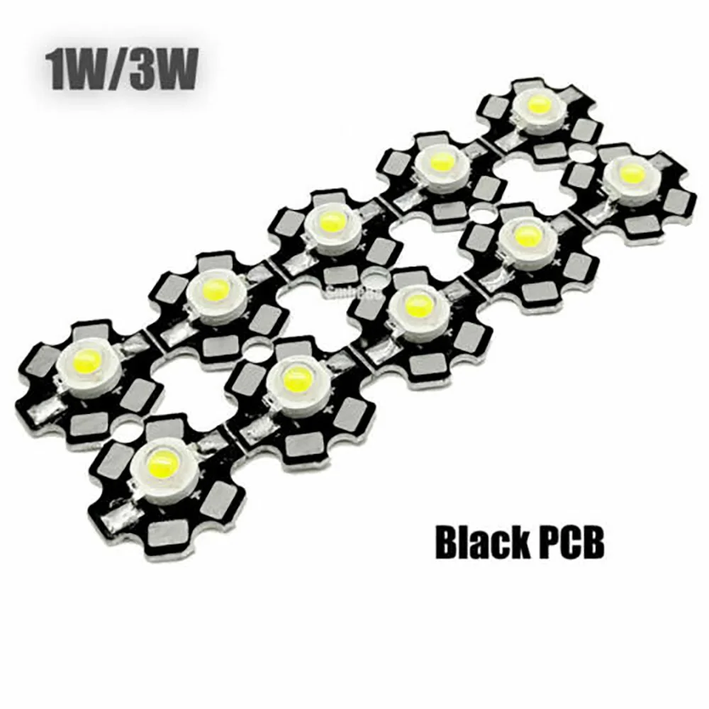 10-500 pz LED 1w 3w PCB Chip LED ad alta potenza, RGB rosso verde blu giallo bianco freddo natura bianco bianco caldo sorgente luminosa 20mm stella