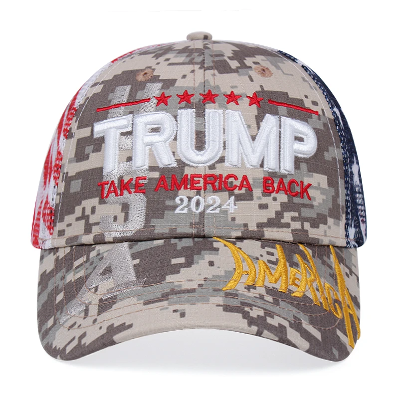 ใหม่ Donald Trump 2024หมวก USA 3D เย็บปักถักร้อยชุดเบสบอล Caps เก็บ America Great Snapback Presidential หมวก Unisex