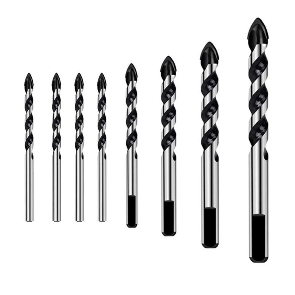 New sets 3-12mm Tungsten Steel Metal Alloy Triangle Drill Bits for Porcelain Ceramic Tile,Concrete,Brick,Glass,Plastic and Wood