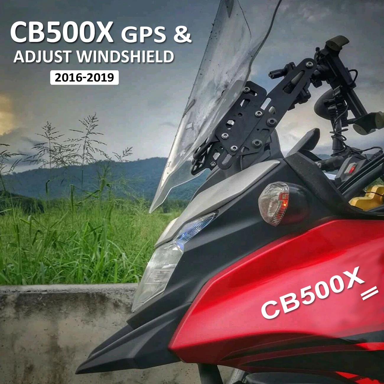 

Мотоциклетный GPS-крепление для телефона, кронштейн и регулируемый комплект для лобового стекла для Honda CB500X CB 500X2016 2017 2018 2019