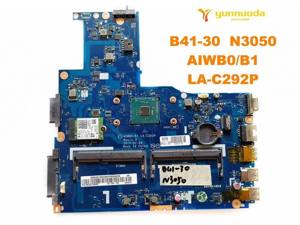 LA-C292P for Lenovo B41-30 laptop  motherboard With N3050  CPU AIWB0 B1 tested good