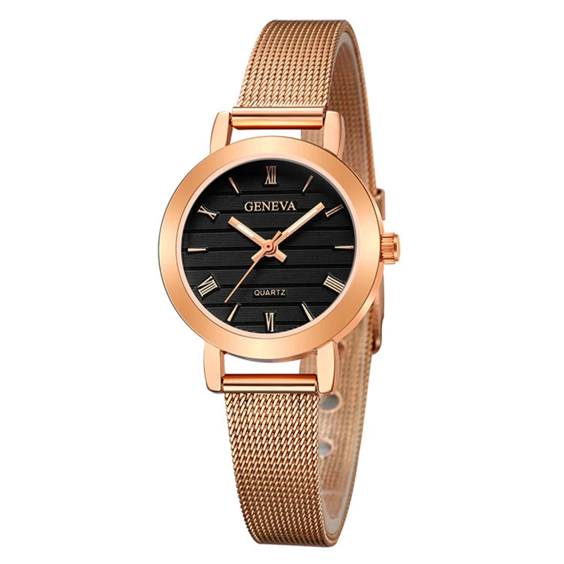 Women Pop Watches Geneva Plush Women's Thin Stainless Steel Bracelet Band Analog Quartz Wristwatch montre reloj mujer saat