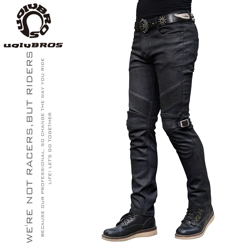 Coating Windproof Men Motorcycle jeans Motorbike Scooter Motocross Pants Pantalones Moto Detachable Protective Gear Size:28-44