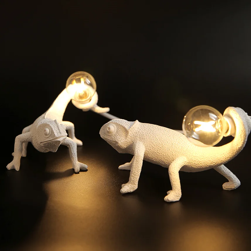 Imagem -04 - Lagarto Luz da Noite Nordic Led Resina Animal Camaleão Candeeiro de Mesa Quarto Lâmpada Cabeceira Sala Estar Deco Iluminação Luminária