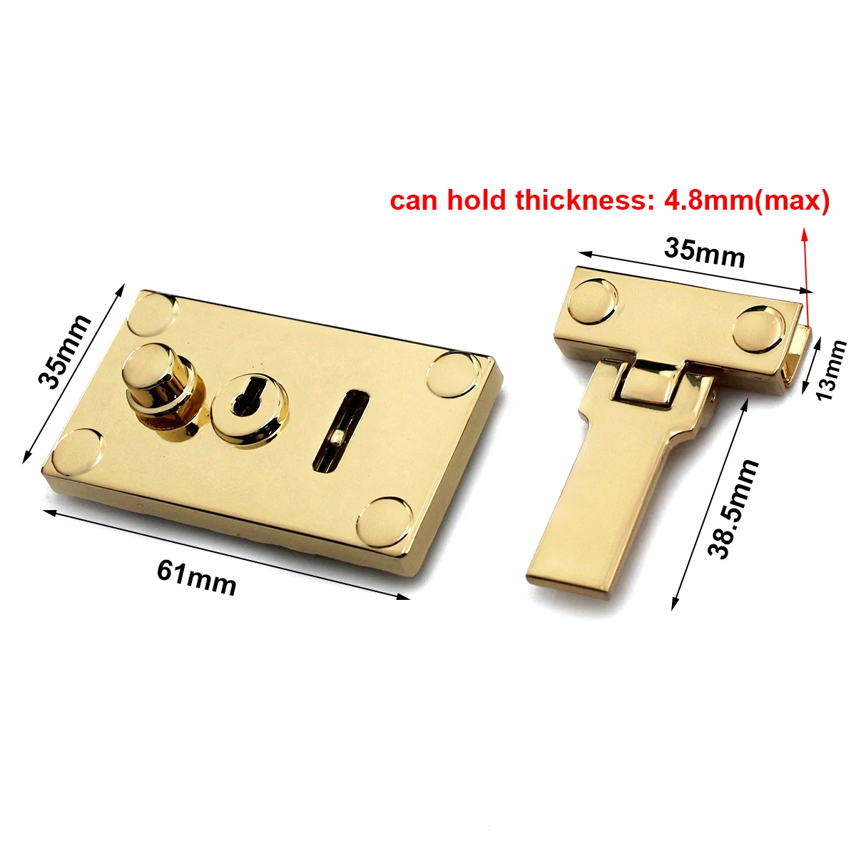 1 pcs Metal Push Lock Novel Design Twist Lock For DIY Handbag Bag Purse Luggage Hardware Closure Bag Parts Accessories