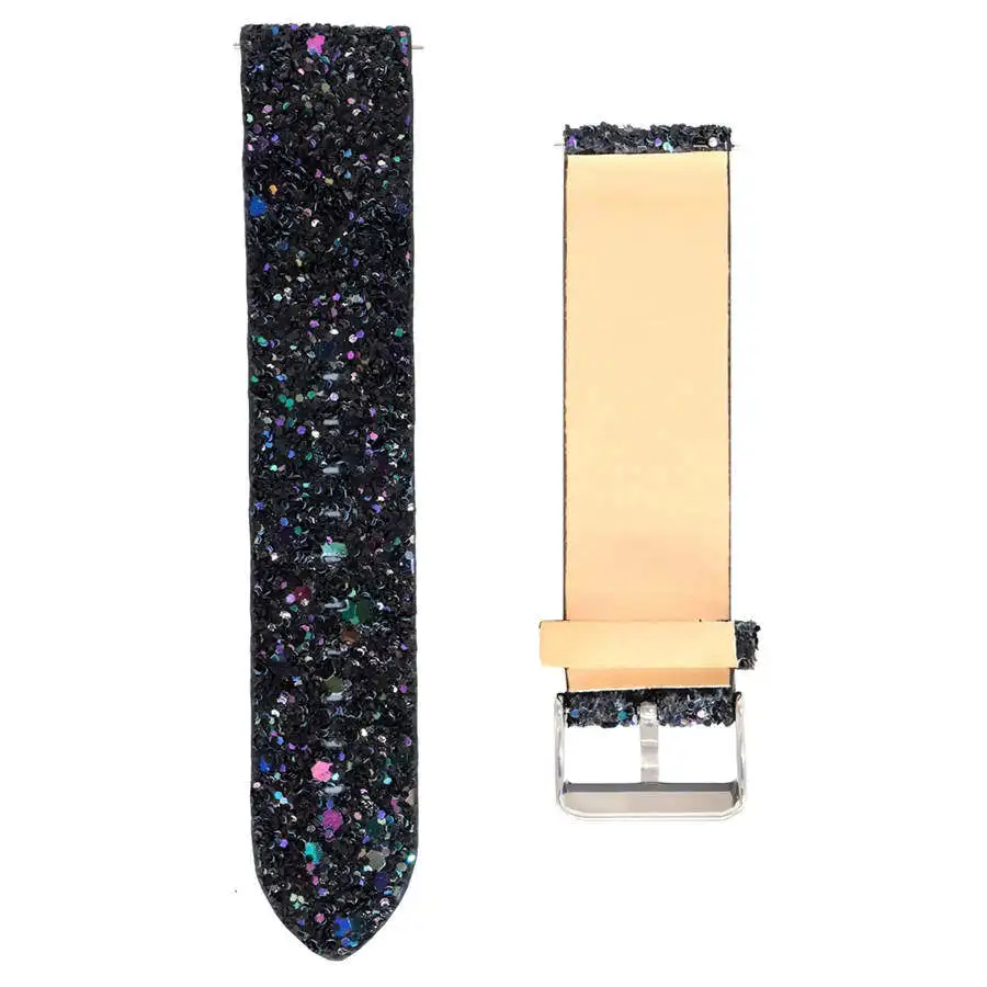 Samsung Galaxy Watch 42mm Smart Watch Strap Leather Band for Galaxy Watch Active 2 Bling Replacement Glitter Watchband Bracelet