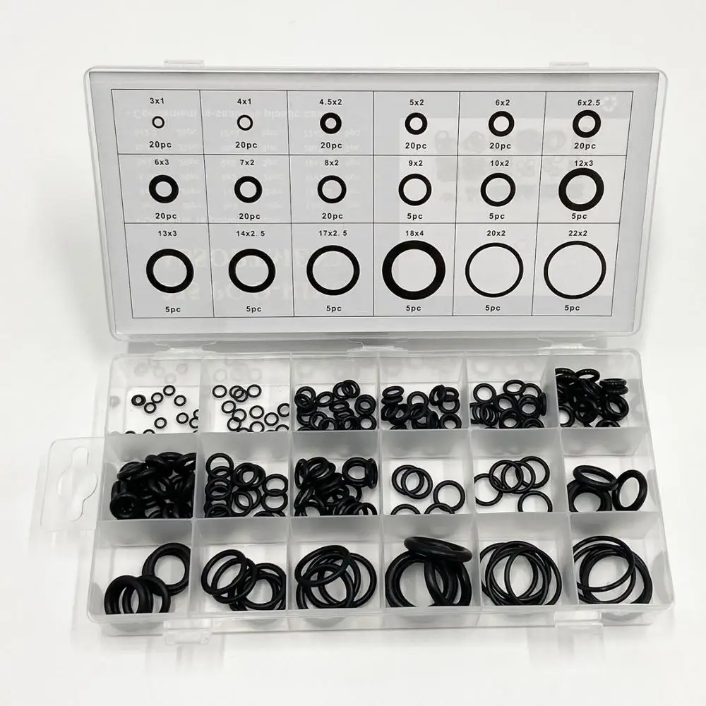 495Pcs/Set Rubber O Ring Assortment Kit Oring Washer Gasket Sealing O-Ring Pack 36 Sizes With Plastic Box NBR70SH Rubber Orings