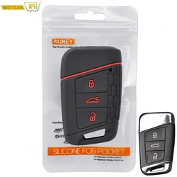 Silicone Remote Key Case For VW PASSAT B8 For Skoda Kodiaq Superb A7 key Fob Shell Cover Skin Jacket Sleeve 3 Buttons