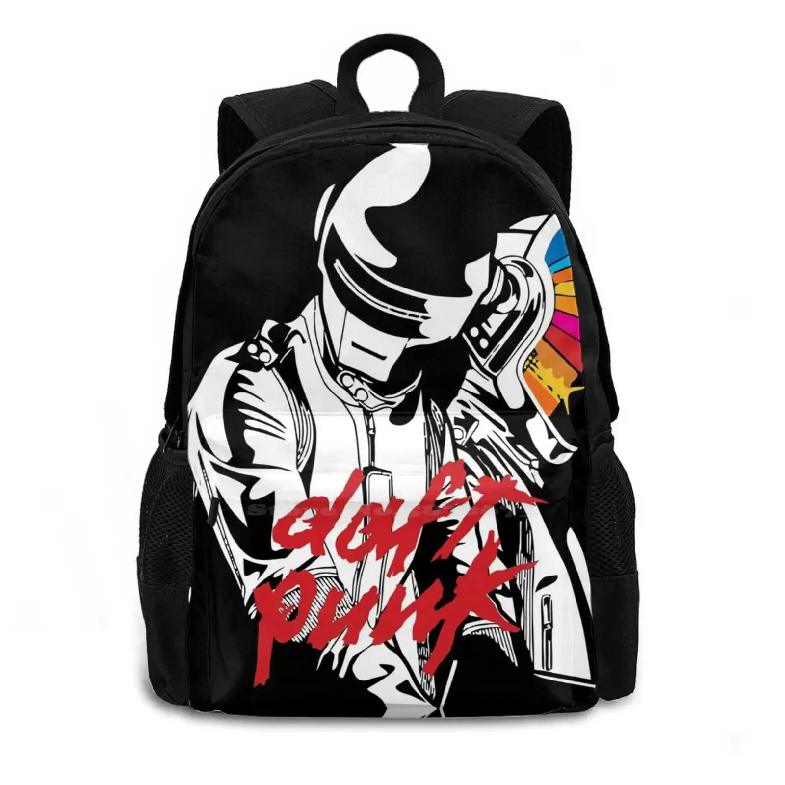 Daft Punk Backpack For Student School Laptop Travel Bag One More Time Kanye West Thomas Bangalter Guy Manuel De Homem Christo