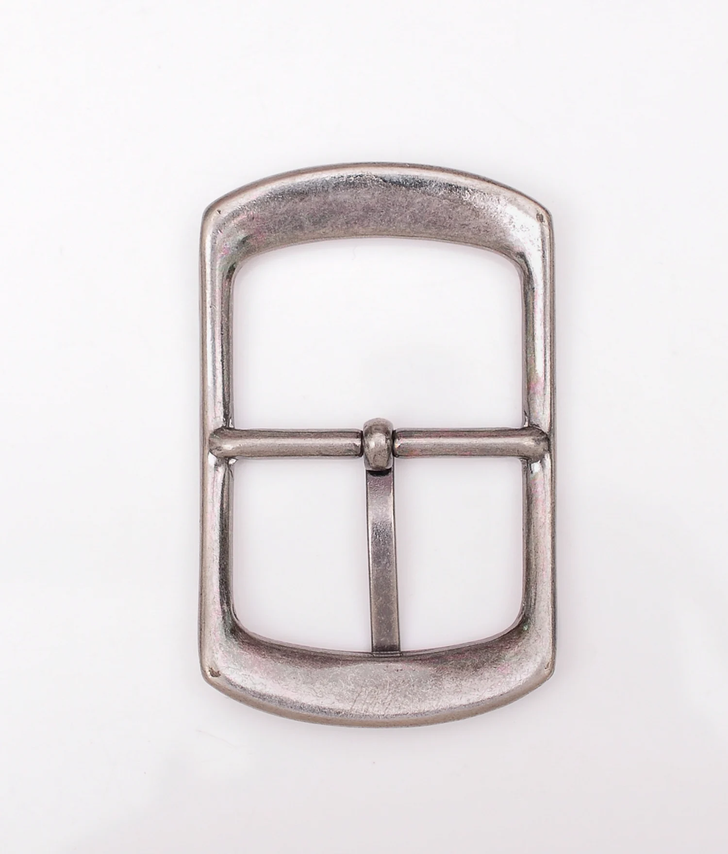 Antique Silver Center Bar Belt Buckle for Leather Belt Replacement Fit 38mm Strap