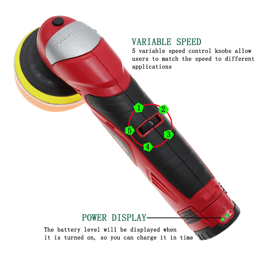 Automotive polishing machine, adjustable speed, household mini sanding machine, 1 2 3 4 inch electric polishing tool