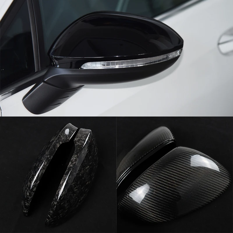 

For VW Golf 8 MK8 GTE GTD GTI R-line 2021 Real Forge Carbon Fiber mirror cover car Carbon Fiber rearview side mirror caps