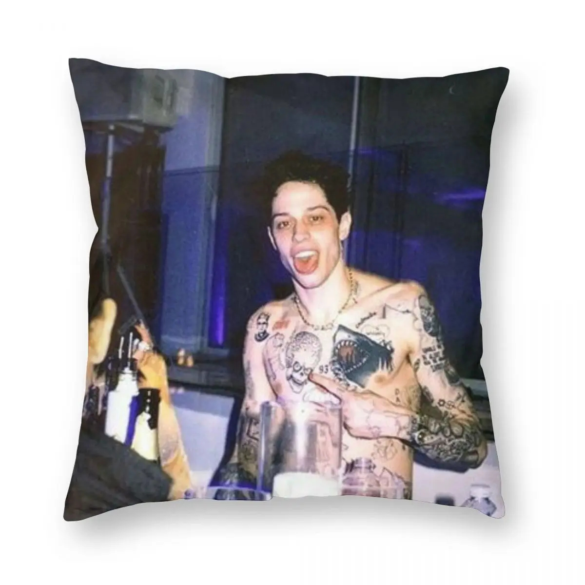 

Pete Davidson Bar Square Pillowcase Polyester Linen Velvet Creative Zip Decor Pillow Case Car Cushion Cover 18"