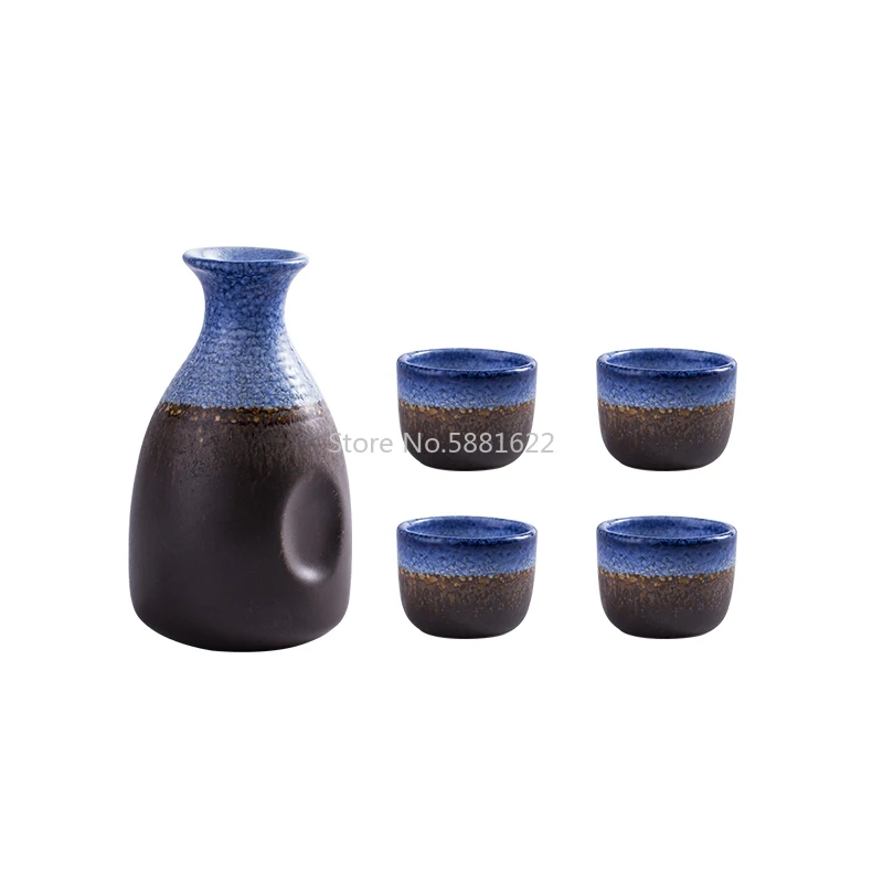 Japanese Style Sake Ceramic Wine Set Sake White Wine Jug small Cellar Home Jug Water Cup Set Drinkware