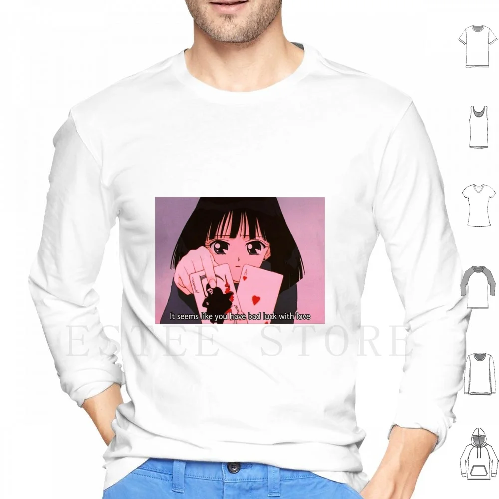 Hino-Aesthetic Hoodies Long Sleeve Hino Black Hair Aesthetic 90s Pink Kawaii Vaporwave Manga Nostalgia Childhood Fiery