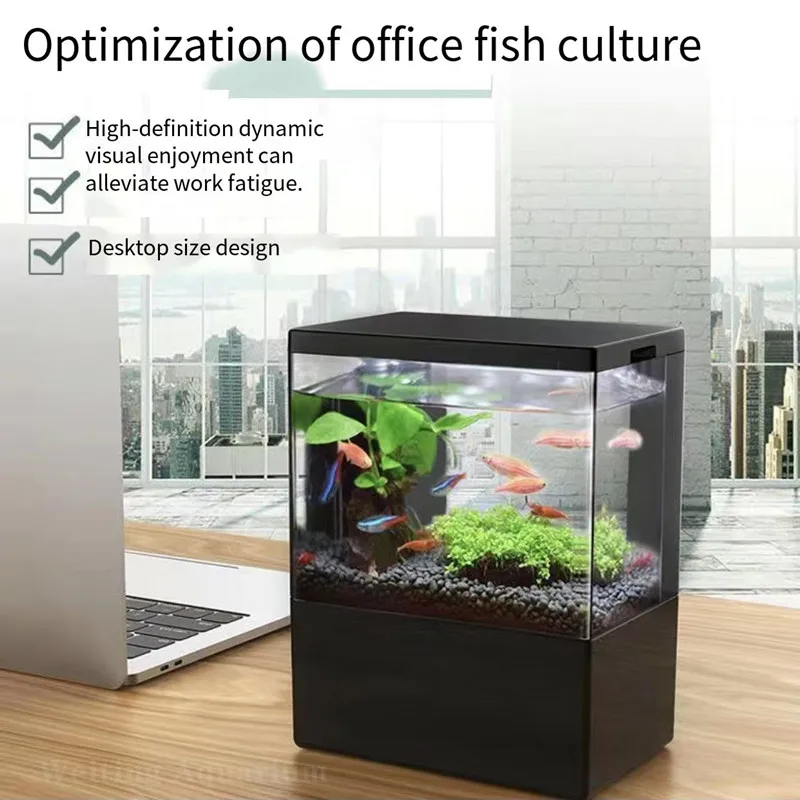 Weiting Aquarium Fish Tank Office Fish Tank Small Fish Tank Mini Bottom Filter Fish Tank Aquarium Small Desktop Acrylic Fish Tan