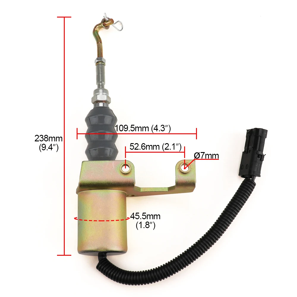 Shutdown solenoid kits for RSV governor 3974947, Z3900107 SA-3742-24, 1751ES for left-hand mounting