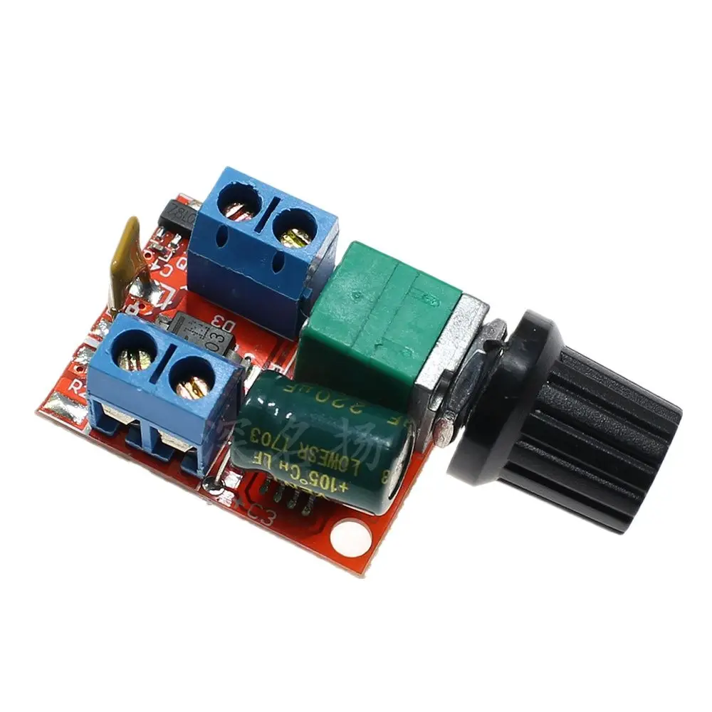 Mini DC motor PWM speed controller 3V6 12 24 35V speed control switch Super small LED dimmer 5A