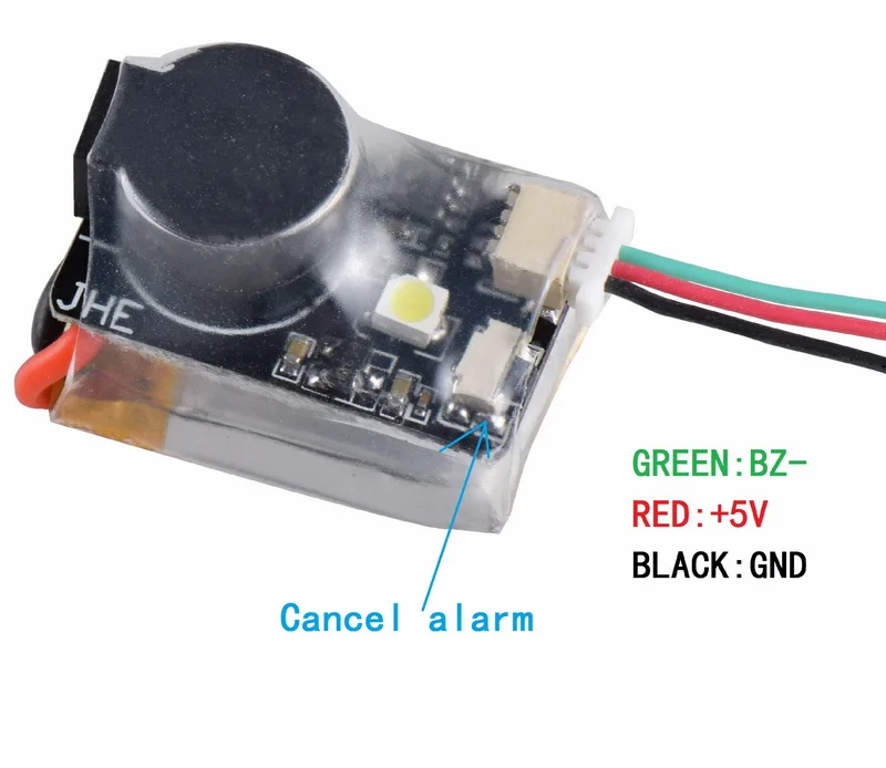 JHE42B 42B-S mini 110DB Buzzer Finder wbudowana bateria z diodą LED dla RC Drone F4 kontroler lotu części modelu Vifly Finder