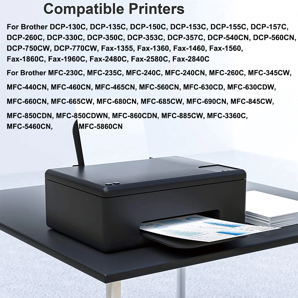 YC 브라더 호환 LC-970 잉크 DCP-153C DCP-155C DCP-157C DCP-260C DCP-350C DCP-353C MFC-230C, LC1000XL, LC970XL, LC1000