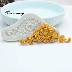 Flower European Lace Silicone Mold For Baking border fondant cake molds soap chocolate mould for the kitchen baking