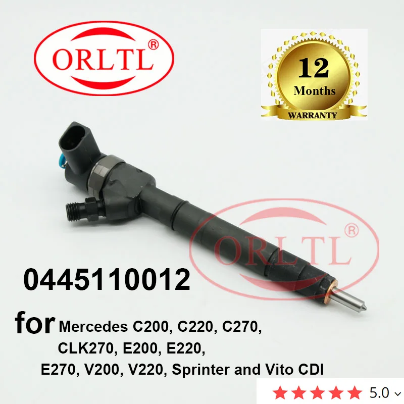 

ORLTL Genuine 0 445 110 012 New Diesel Fuel Injector 0445110012 for Mercedes C200, C220, C270, CLK270, E200, E220,