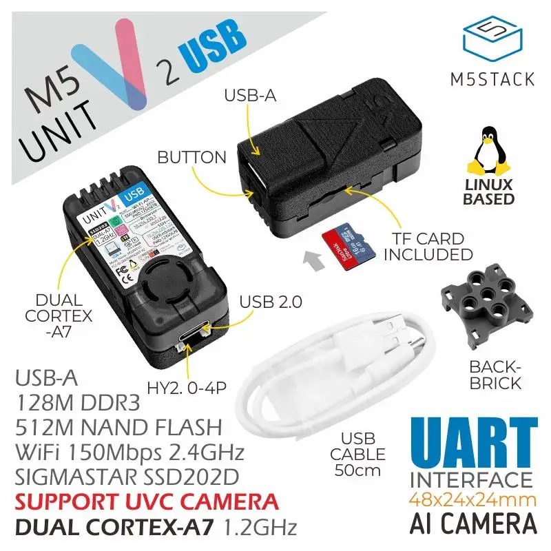 M5Stack Official M5Stack UnitV2 USB Version without Camera