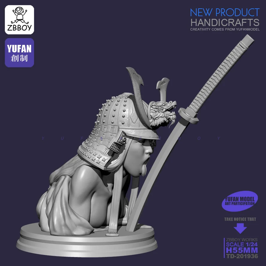 

55 мм полимерные наборы Banshee Samurai Kiss полимерный солдат самосборка TD-201936