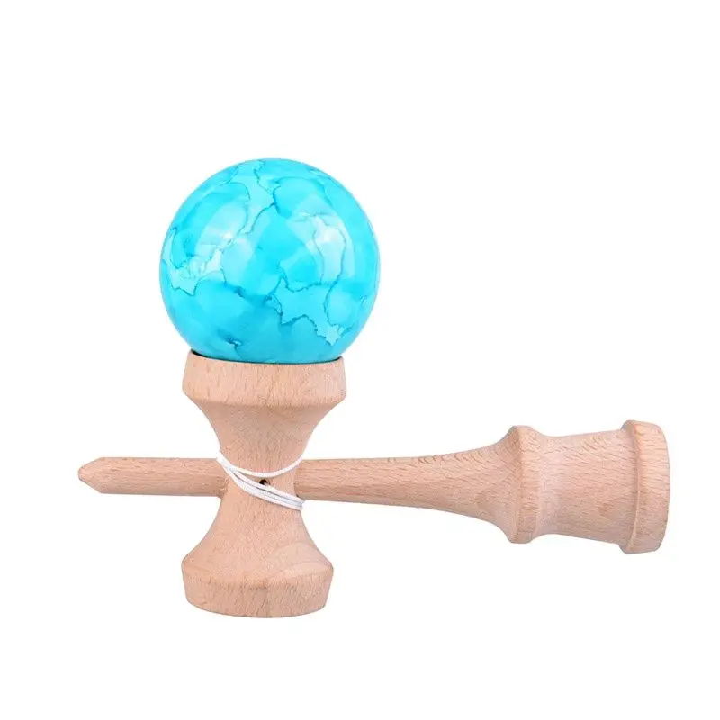 6cm Kendama Ball Professional Toy Marble color Kendama Juggling Balls Toys For Children Adult Game Christmas Toy Colors Random