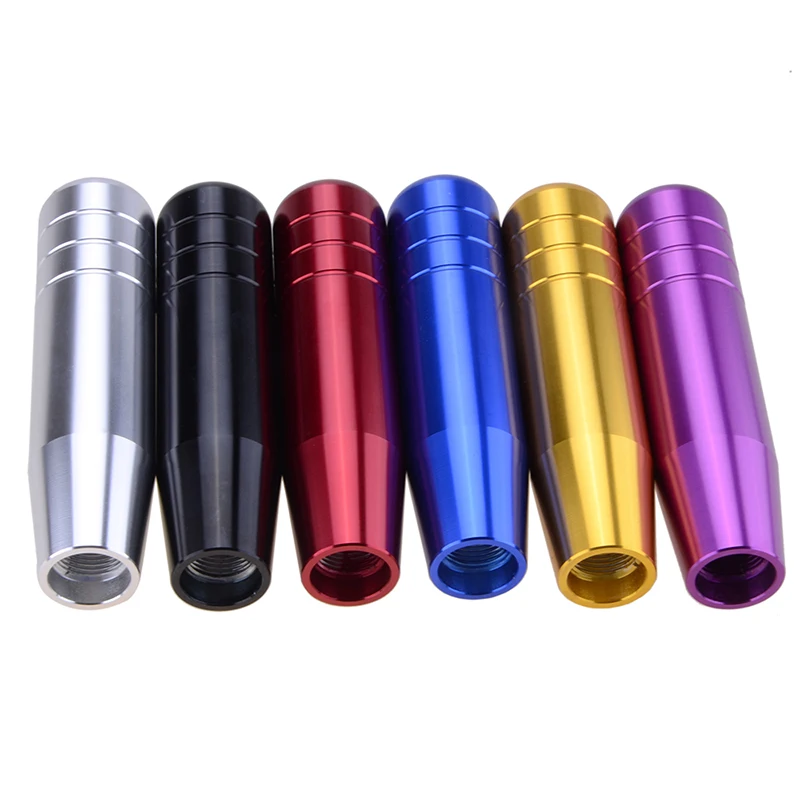 Rhyming 13CM Universal Aluminium Alloy Gear Shift Knob Electroplating Color Manual Shifter Handle Car Accessories Replacement