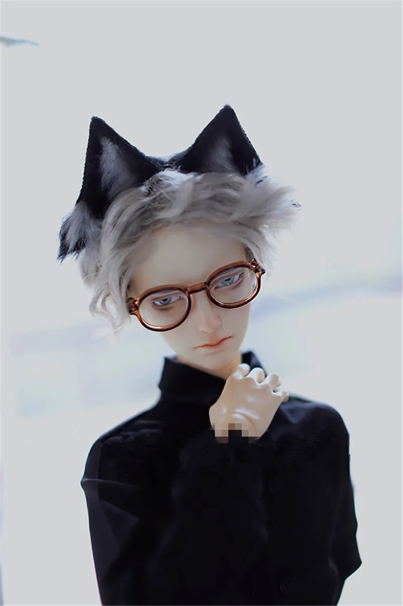 BJD foll glasses are suitable for 1/3 8-9 ashion round frame miniature glasses candy color transparent lens glasses Blythes 1/6