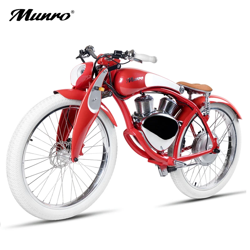 Munro2.0 luxury Electric Motorcycle 26inch electric bicycle 48V lithium battery smart super E-motor 50km Maximum battery life