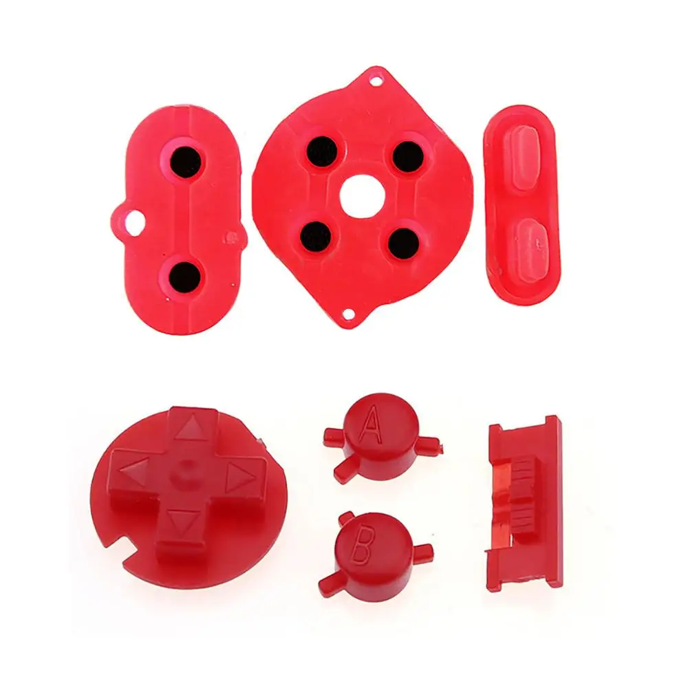 Botón conductor de goma de silicona JCD para Game Boy Color GBC botón de encendido y apagado botones AB almohadillas D
